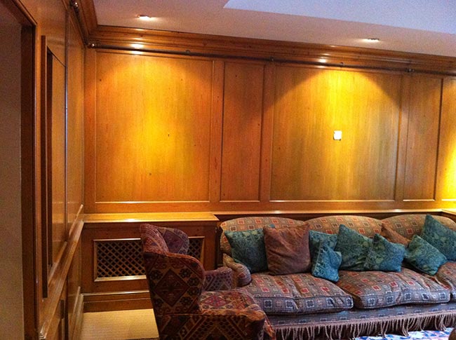 Yellowing Wooden Panelling 