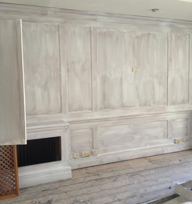 Work In Progress of Painting the Panelling 