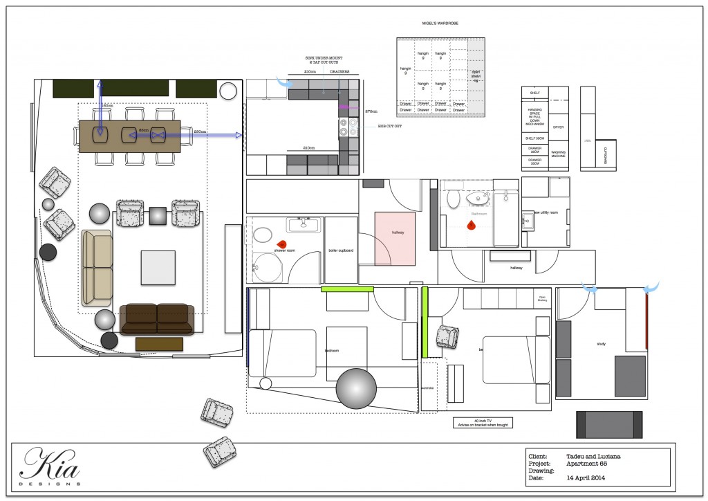 Apartment 65 - Plans - Furniture - Finished