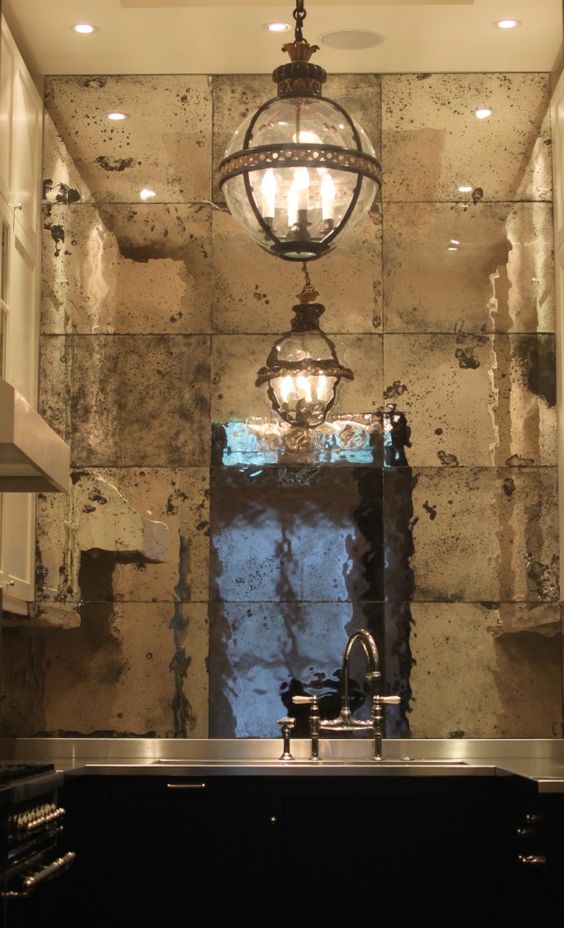 Try A Stylish Antiqued Mirror, Antique Mirror Wall Tiles Uk