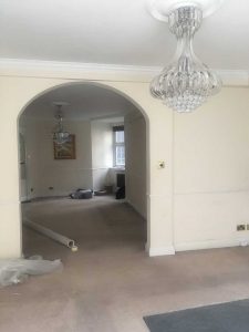 Double reception room needed improving