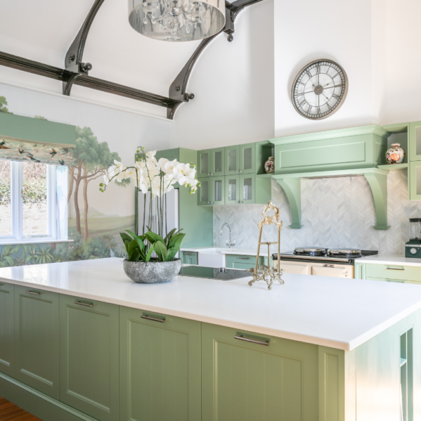Open Plan Kitchen/ Dining Space In Grade II Listed Cornwall Manor House